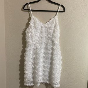White Fringe Dress